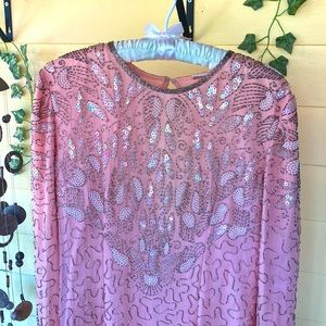 VTG Night Vogue beaded dress